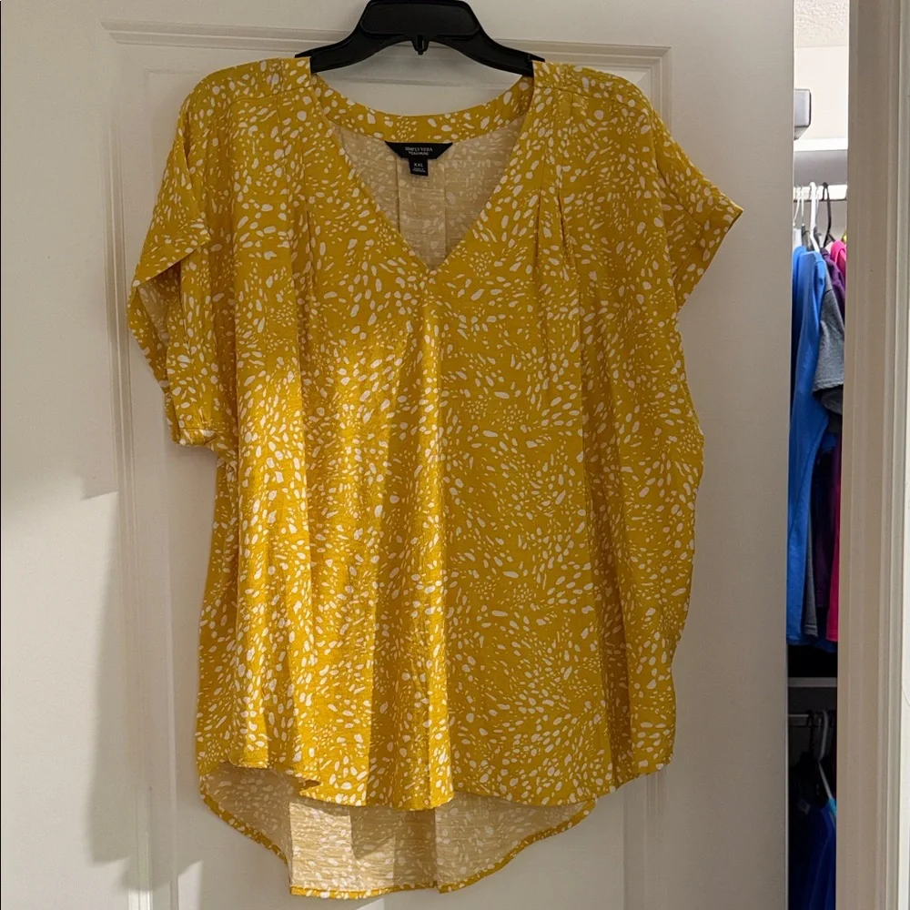 Simply Vera Vera Wang Pink, Yellow & Black 3-Piece Tunic Set - Picture 3 of 10